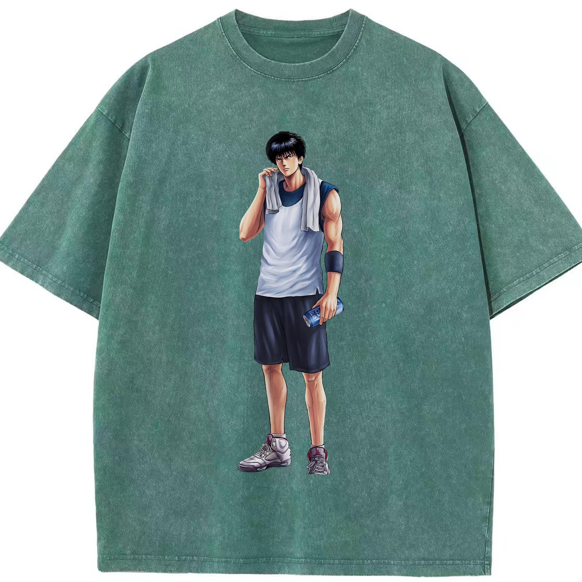 （画像用） SLAM DUNK／スラムダンク 綿100% ヴィンテージ風 半袖Tシャツ（フロントプリント）